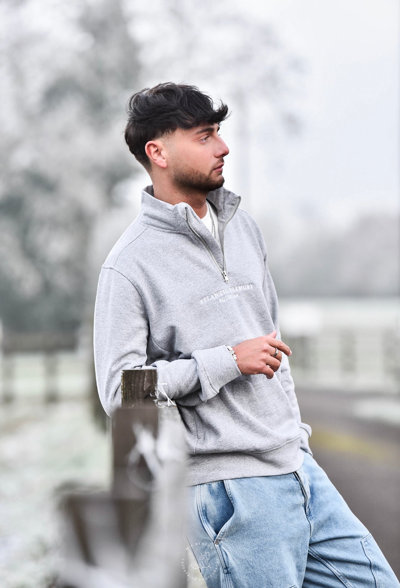 Grey 1/4 Zip Sweatshirt