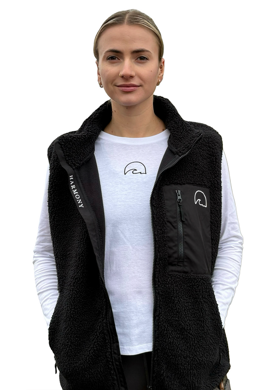 Black Borg Fleece Gilet