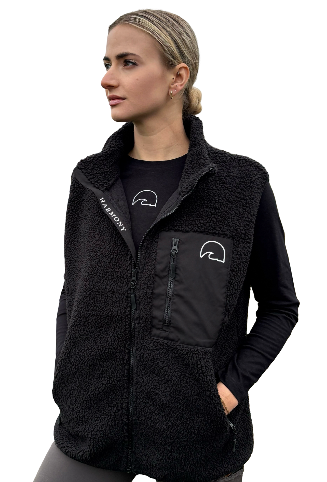 Black Borg Fleece Gilet
