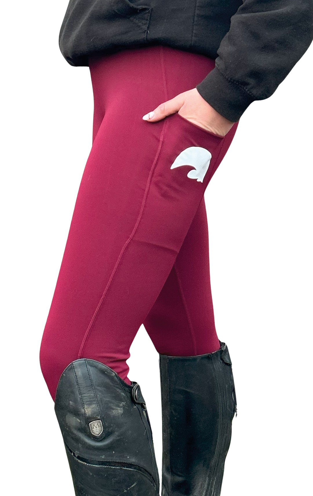 Burgundy Riding Leggings