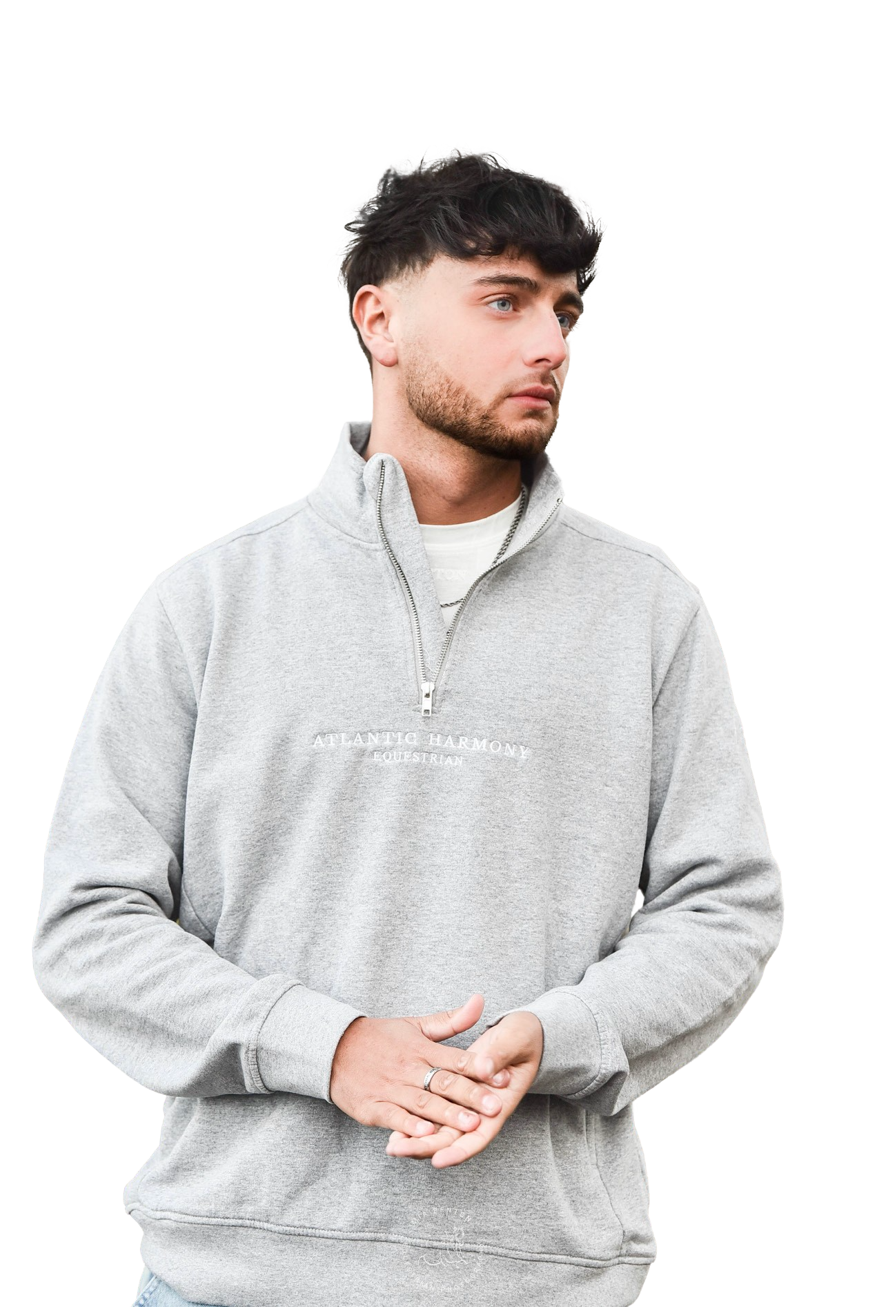 Grey 1/4 Zip Sweatshirt