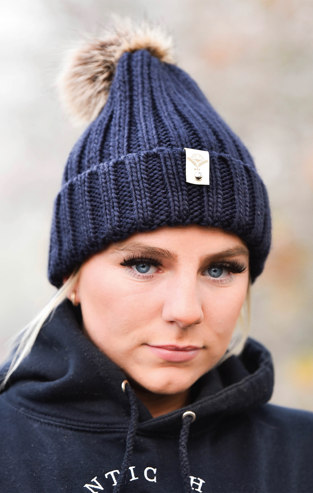 AH x MCS Navy Bobble Hat