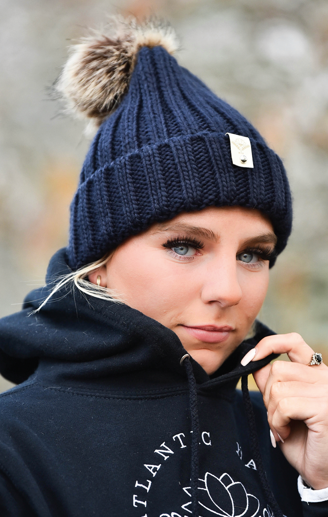 AH x MCS Navy Bobble Hat