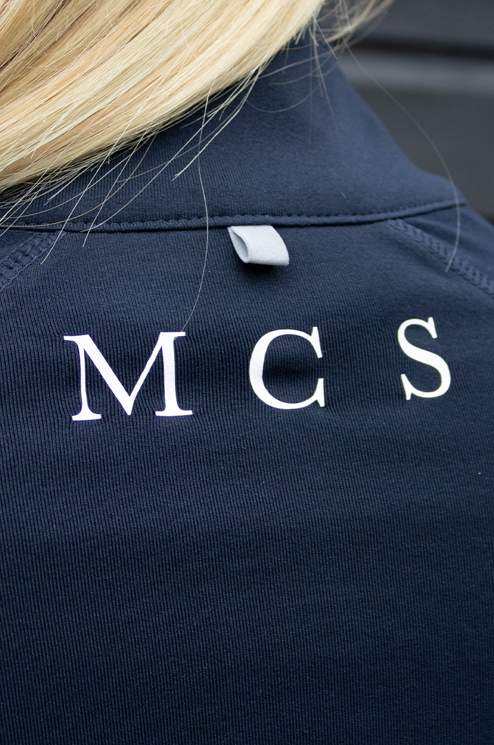 AH x MCS Navy Equestrian Breathable Performance ½ Zip Top