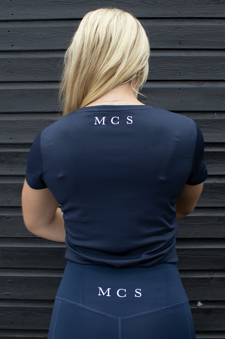 AH x MCS Navy Equestrian Riding T-Shirt